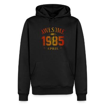 April 1985 - Geburtstag im April Awesome - Männer Premium Bio Hoodie - Schwarz - Vorne - Nico (187cm)