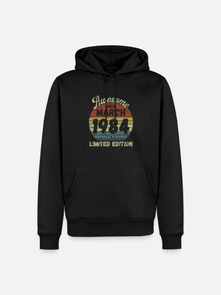 Awesome since March 1984 - Geburtstag - Ekologisk premiumluvtröja herr - svart