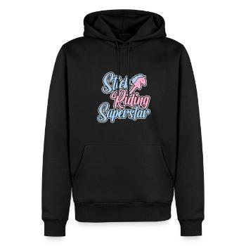 Stick Riding Superstar - Hobby Horse Steckenpferd - Men’s Premium Organic Hoodie - black - Front - Nico (187cm)