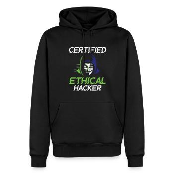 Certified Ethical Hacker - Ethical Hacker - Men’s Premium Organic Hoodie - black - Front - Nico (187cm)