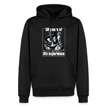 Anker Leuchtturm Kompass 50. Geburtstag - Männer Premium Bio Hoodie - Schwarz - Vorne - Nico (187cm)