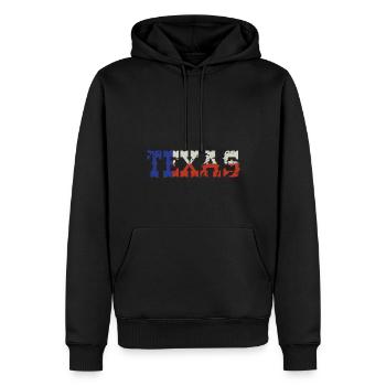 TEXAS - Sweat à capuche Premium bio Homme - noir - Devant - Nico (187cm)