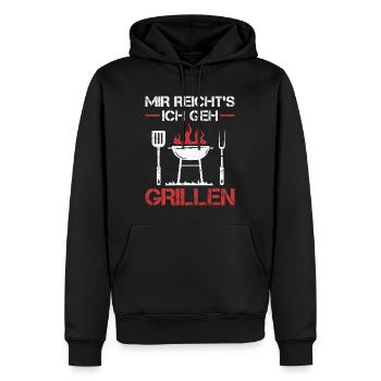 Griller BBQ Grill Grillmeister Grillen Grillparty - Männer Premium Bio Hoodie - Schwarz - Vorne - Nico (187cm)