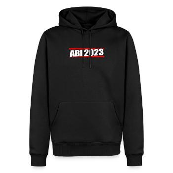 ABI 2023 Abitur 2023 Geschenkidee Abschlussklasse - Männer Premium Bio Hoodie - Schwarz - Vorne - Nico (187cm)