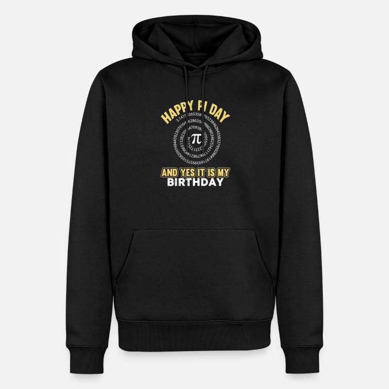 Joyeux anniversaire PI - Sweat à capuche Premium bio Homme - noir