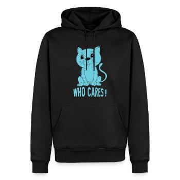 Katzen Mutter Miau Lustig Katzendame T-Shirt - Männer Premium Bio Hoodie - Schwarz - Vorne - Nico (187cm)