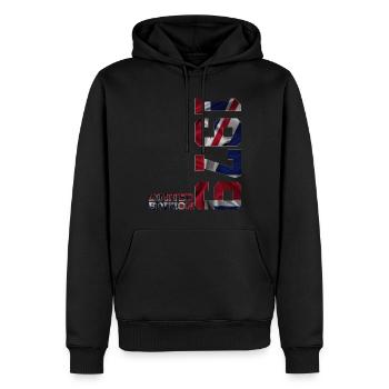 ÉDITION LIMITÉE ANGLETERRE 1979 ANNIVERSAIRE BRITANNIQUE - Sweat à capuche Premium bio Homme - noir - Devant - Nico (187cm)