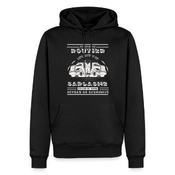 Les meilleurs cadeaux pour les chauffeurs routiers - Sweat à capuche Premium bio Homme - noir - Devant - Nico (187cm)