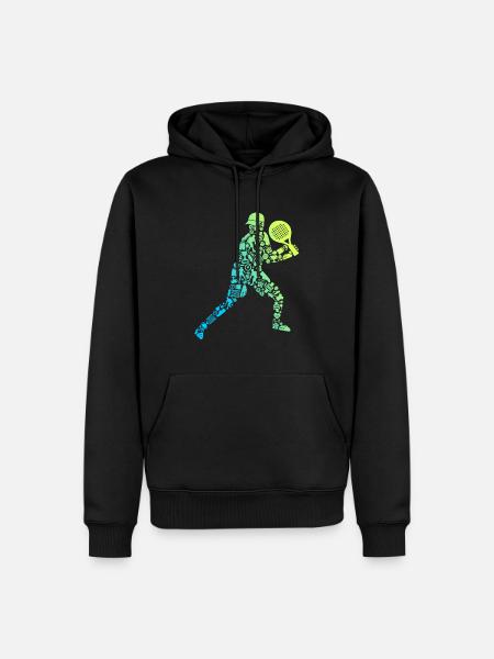 Joueur de padel Joueur de tennis Padel - Sweat à capuche Premium bio Homme - noir