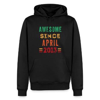 Tolles seit April 2013 Geburtstagsshirt - Männer Premium Bio Hoodie - Schwarz - Vorne - Nico (187cm)