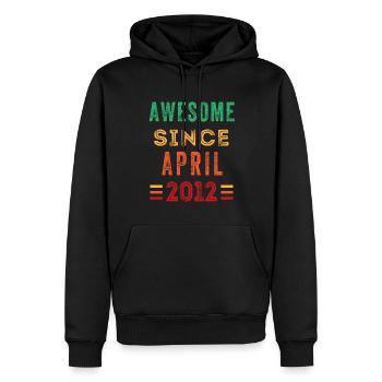 Super depuis avril 2012 chemise d’anniversaire - Sweat à capuche Premium bio Homme - noir - Devant - Nico (187cm)