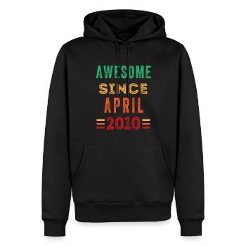 Super depuis avril 2010 chemise d’anniversaire - Sweat à capuche Premium bio Homme - noir - Devant - Nico (187cm)