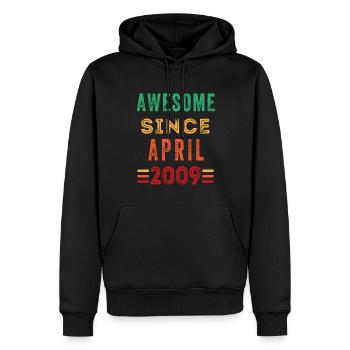 Tolles seit April 2009 Geburtstagsshirt - Männer Premium Bio Hoodie - Schwarz - Vorne - Nico (187cm)