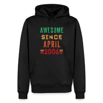 Super depuis avril 2006 chemise d’anniversaire - Sweat à capuche Premium bio Homme - noir - Devant - Nico (187cm)