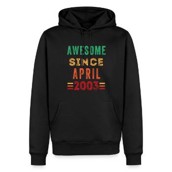 Super depuis avril 2003 chemise d’anniversaire - Sweat à capuche Premium bio Homme - noir - Devant - Nico (187cm)