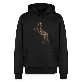 A colorful Horse abstract design - Men’s Premium Organic Hoodie - black - Front - Nico (187cm)
