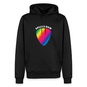 Splektrum - regenbogenfarbenes Plektrum, Spektrum - Männer Premium Bio Hoodie - Schwarz - Vorne - Nico (187cm)