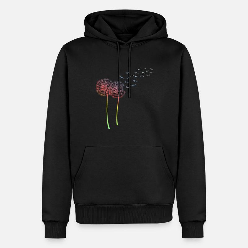 Planeur pissenlit planeur planeur - Sweat à capuche Premium bio Homme - noir