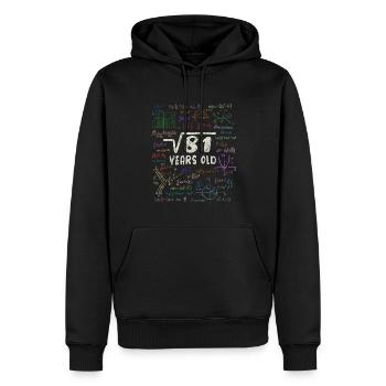 Racine de 81 = 9e anniversaire - cadeau - Sweat à capuche Premium bio Homme - noir - Devant - Nico (187cm)