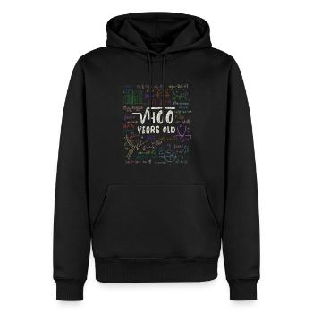 Racine de 400 = 20e anniversaire - cadeau - Sweat à capuche Premium bio Homme - noir - Devant - Nico (187cm)