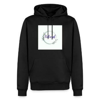 Natural Life rainbow butterfly créa - Sweat à capuche Premium bio Homme - noir - Devant - Nico (187cm)
