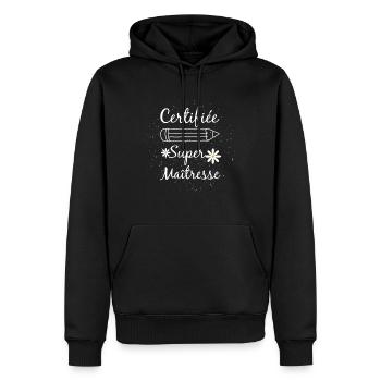 Zertifizierter Superlehrer Humorschullehrer - Männer Premium Bio Hoodie - Schwarz - Vorne - Nico (187cm)
