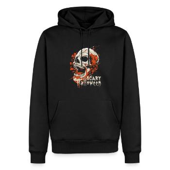 Scary Halloween - Totenkopf Kostüm - Männer Premium Bio Hoodie - Schwarz - Vorne - Nico (187cm)