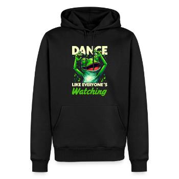 Karneval Frosch Kostüm Tanzen Tänzer Disco Lustig - Männer Premium Bio Hoodie - Schwarz - Vorne - Nico (187cm)