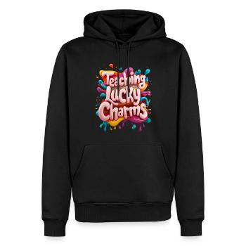 Teaching Lucky Charms Teacher St. Patrick's Day - Men’s Premium Organic Hoodie - black - Front - Nico (187cm)