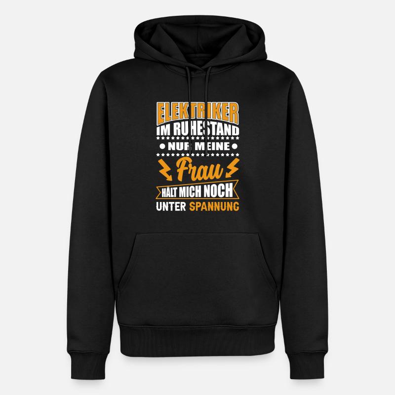 Elektriker im Ruhestand - Männer Premium Bio Hoodie - Schwarz