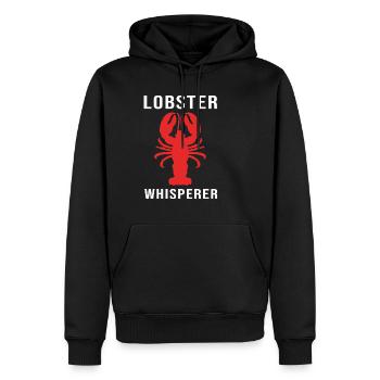 Langouste, fruits de mer, homard, homard - Sweat à capuche Premium bio Homme - noir - Devant - Nico (187cm)