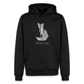 Renard argenté, résumé - Sweat à capuche Premium bio Homme - noir - Devant - Nico (187cm)