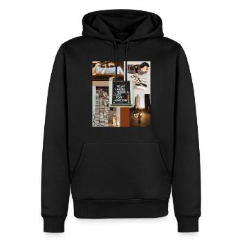 We can be heroes | Inspiring collage | Sayings - Men’s Premium Organic Hoodie - black - Front - Nico (187cm)