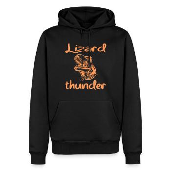 Lizard thunder - Sweat à capuche Premium bio Homme - noir - Devant - Nico (187cm)