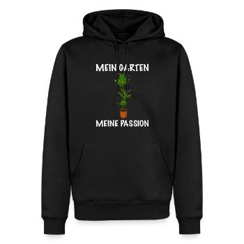 Mein Garten meine Passion Gärtner - Männer Premium Bio Hoodie - Schwarz - Vorne - Nico (187cm)