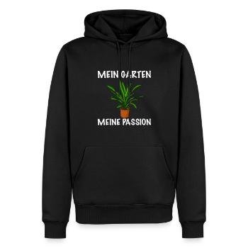 Mein Garten meine Passion Gärtner - Männer Premium Bio Hoodie - Schwarz - Vorne - Nico (187cm)