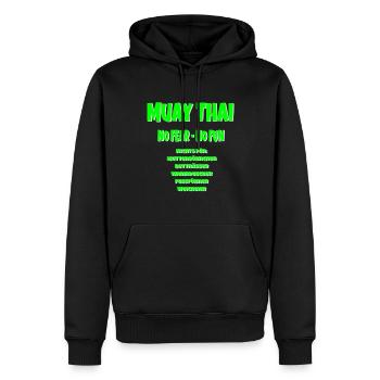 Cooles Muay thai Shirt - Männer Premium Bio Hoodie - Schwarz - Vorne - Nico (187cm)