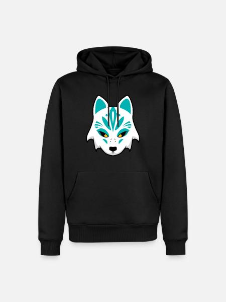 Kitsune Mask blue - Men’s Premium Organic Hoodie - black
