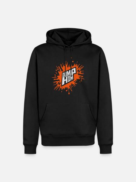 dump him quote logo - Men’s Premium Organic Hoodie - black