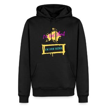Je ne suis pas court Je suis amusant Taille Drôle Personne courte - Sweat à capuche Premium bio Homme - noir - Devant - Nico (187cm)