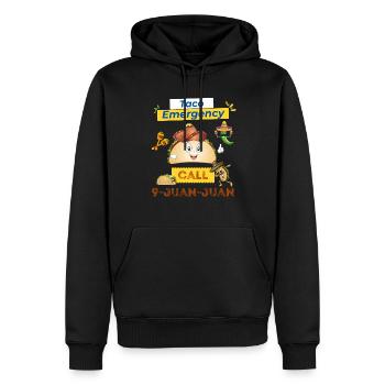 Taco Notruf 9 Juan Juan Lustiger Taco Liebhaber - Männer Premium Bio Hoodie - Schwarz - Vorne - Nico (187cm)