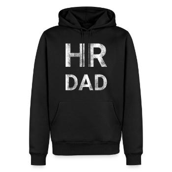 Human Resources HR Dad - Men’s Premium Organic Hoodie - black - Front - Nico (187cm)