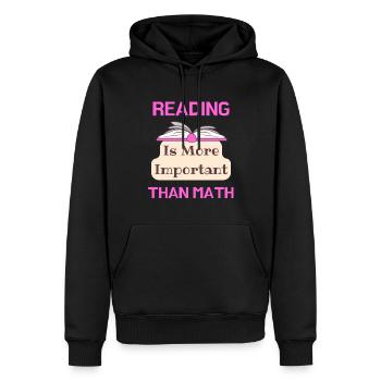 Lesen ist wichtiger als Mathe-liebendes Lesen - Männer Premium Bio Hoodie - Schwarz - Vorne - Nico (187cm)