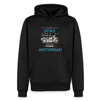 Vatertagsgeschenk Opa T-Shirt Motorrad - Männer Premium Bio Hoodie - Schwarz - Vorne - Nico (187cm)