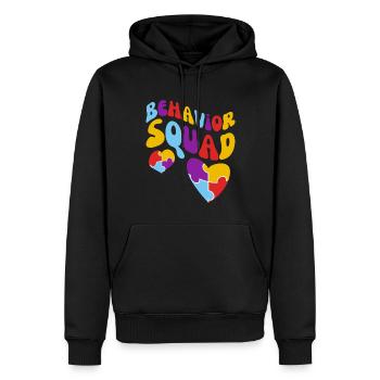 Groovy Behavior Squad April Welt-Autismus-Monat - Männer Premium Bio Hoodie - Schwarz - Vorne - Nico (187cm)