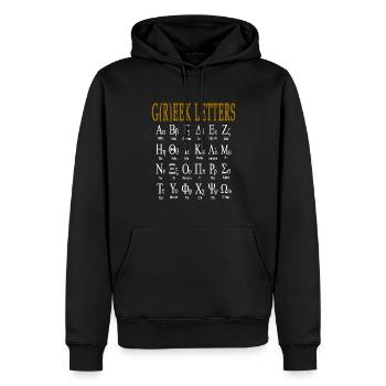Wortspiel Geeks Nerds Griechisches Alphabet - Männer Premium Bio Hoodie - Schwarz - Vorne - Nico (187cm)