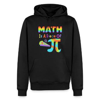 Pi Day 2023 Mathe ist ein Stück Pi Regenbogenbuchstaben - Männer Premium Bio Hoodie - Schwarz - Vorne - Nico (187cm)