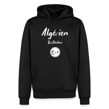 Algérien Qui Déchire - Sweat à capuche Premium bio Homme - noir - Devant - Nico (187cm)