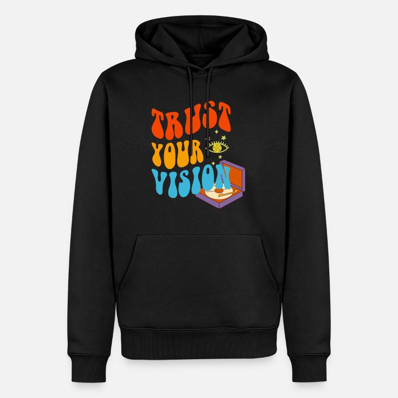 Trust Your Vision Turntable - Männer Premium Bio Hoodie - Schwarz