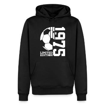 LIMITED EDITION 1975 FOOTBALL 51ST BIRTHDAY - Men’s Premium Organic Hoodie - black - Front - Nico (187cm)